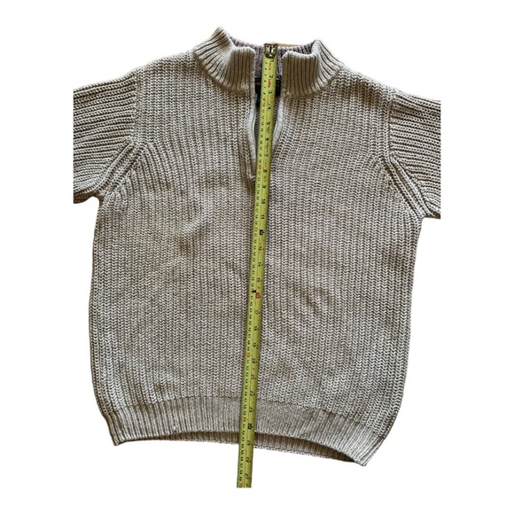 Woolrich men’s Zipped collar sweater virgin wool british tan heather medium - Picture 6 of 8